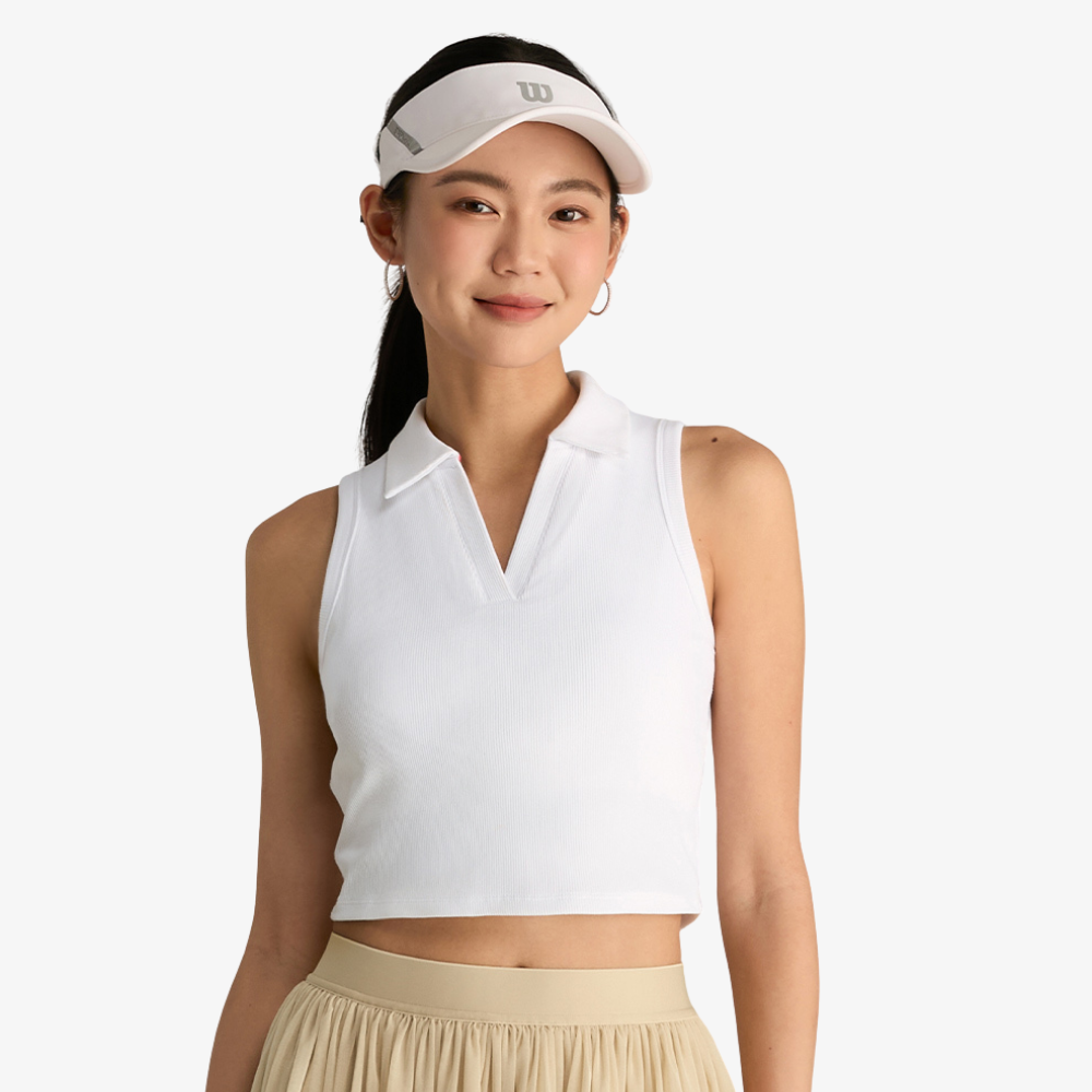 Wilson Women Player's Cropped Polo - White